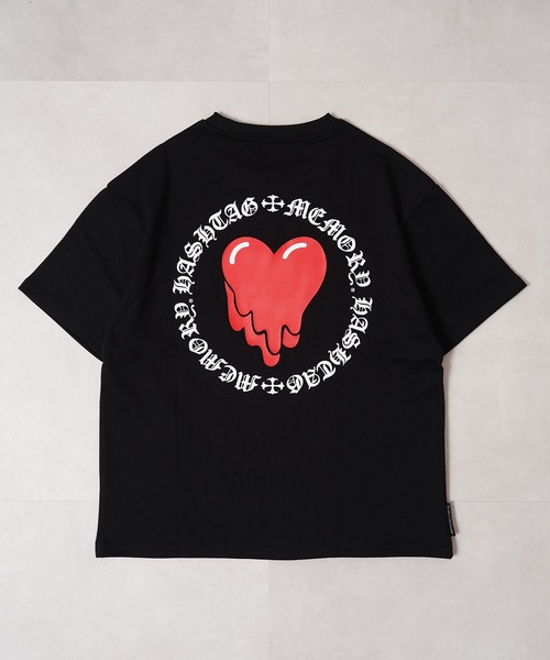 MEMORY tシャツ 「MEMORY」ドリップハート スウェット S/S Tシャツ