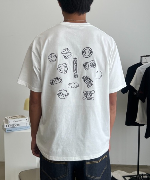 Lipoy tシャツ ニンジンくん 背中刺繍入り オーバーサイズ 半袖Tシャツ