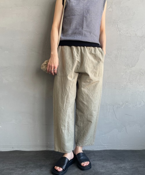 ダントン■ボトム■36 Danton 「DANTON」 イージーパンツ 36 オリーブ レディース