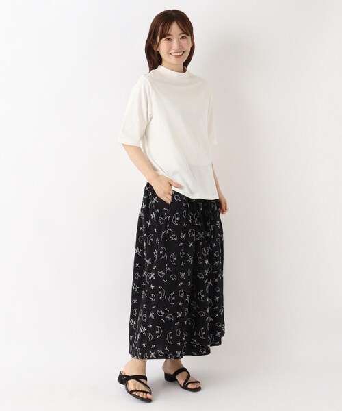 one'sterrace（ワンズテラス） スカート 刺繍入り 9分丈スカート