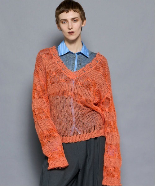 ニット セーター 「25AW PRE-ORDER」V-neck Low Gauge Pullover Knit/Vネックローゲージプルオーバーニット「