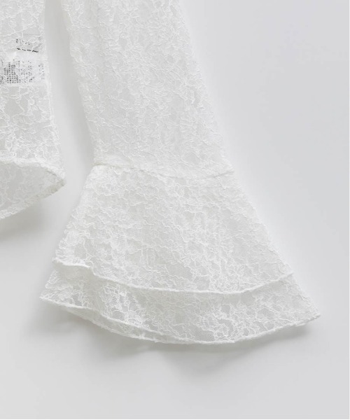 RANDA（ランダ） ブラウス シャツ ラッフルレースフリルブラウス