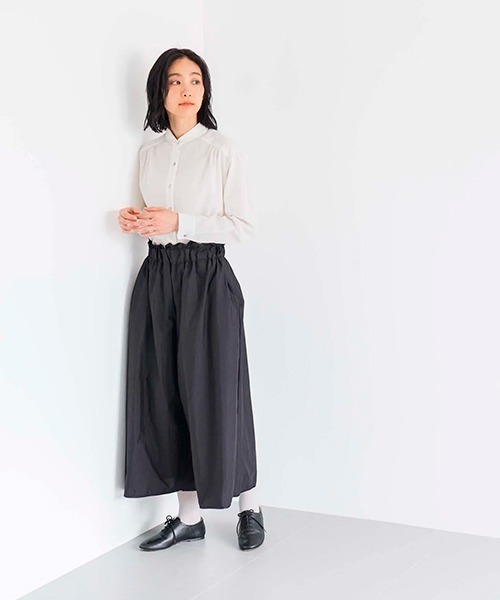 D パンツ コットンナイロンキュロットパンツ レディース