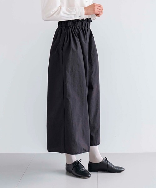 D パンツ コットンナイロンキュロットパンツ レディース