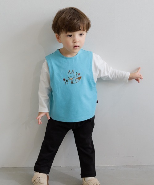 セットアップ 「セットアップ」フォックスレイヤード長袖トップス