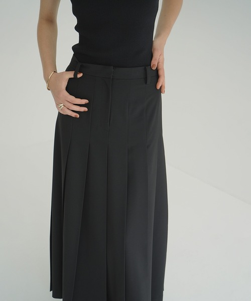 CLANE ロングスカート CLANE（クラネ） ロング スカート WIDE PLEATS LONG SKIRT : ZOZOTOWN