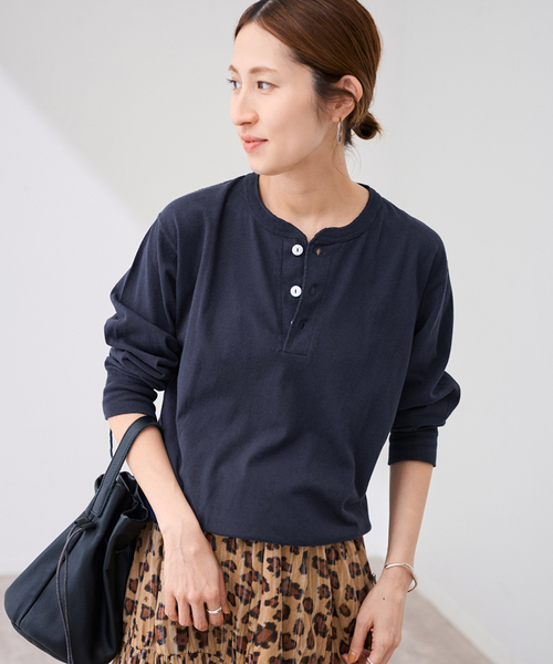 FRAMeWORK tシャツ Healthknit/ヘルスニット ヘンリーロング