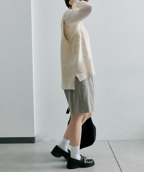 ear PAPILLONNER（イア パピヨネ） ベスト ジレ ニットベスト「SUM1