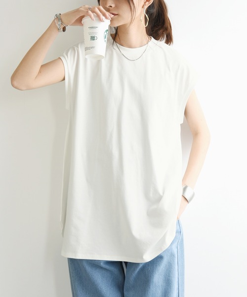 「and it_」 ノースリーブトップス M-L アイボリー レディース_画像6