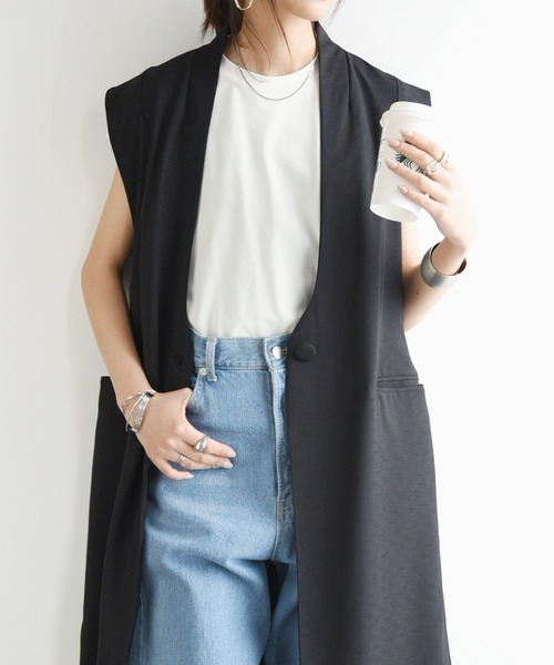 「and it_」 ノースリーブトップス M-L アイボリー レディース_画像7