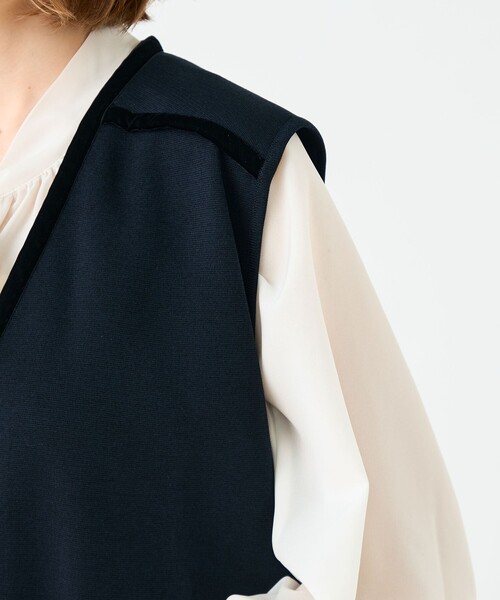 Ballsey（ボールジィ） ベスト ジレ ミラノリブ Vネックジレ