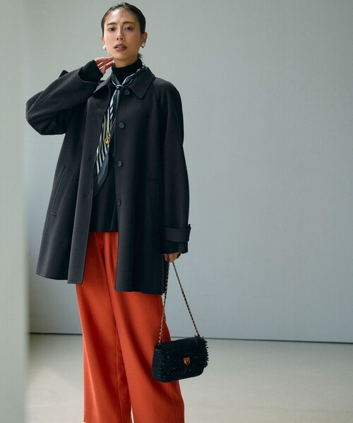 ステンカラーコート コート WoolRever  ステンカラーコート レディースの画像