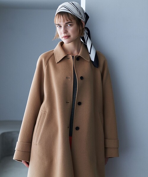 ステンカラーコート コート WoolRever  ステンカラーコート レディースの画像