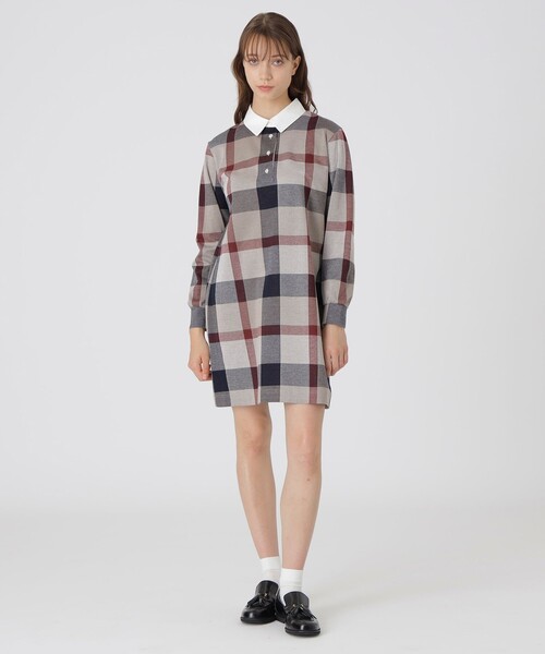 ブルーレーベル ⭐︎クレストブリッジチェックジャカードジャージードレス ワンピース クレストブリッジチェックジャカードジャージードレス（ワンピース