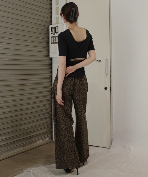 「Mili affinity」 半袖カットソー FREE チャコールグレー レディース_画像7