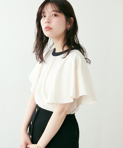 「natural couture」 ノースリーブブラウス FREE チャコールグレー レディース_画像3