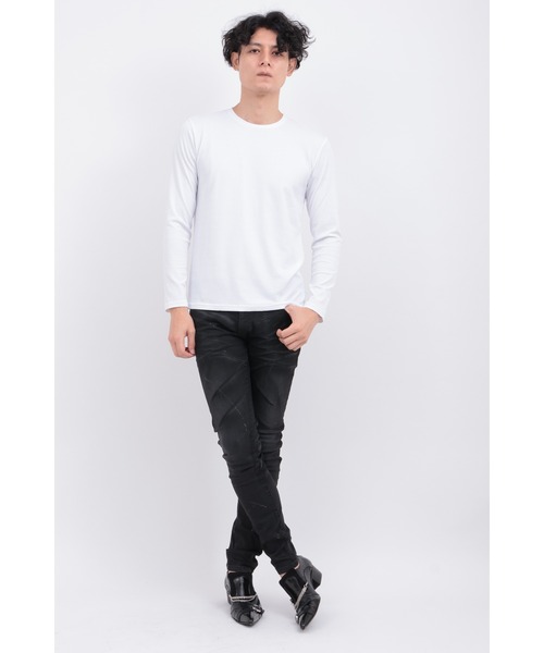 【ホワイト】TORNADO MART∴ツイストグリッドJQクルー TORNADO MART（トルネードマート） tシャツ ツイストグリッドJQクルー