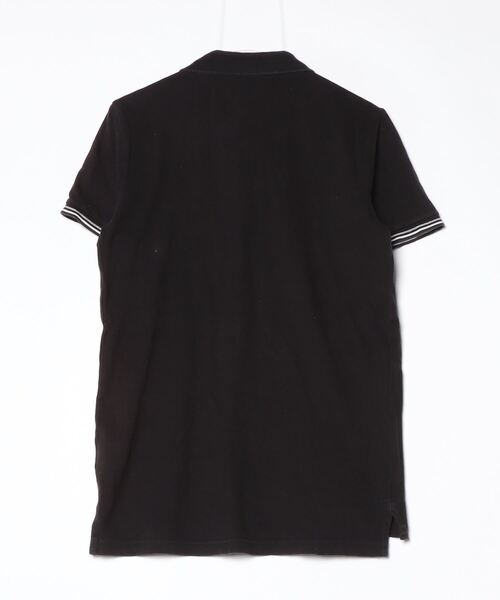 「American Eagle」 刺繍半袖ポロシャツ S ブラック メンズ_画像2