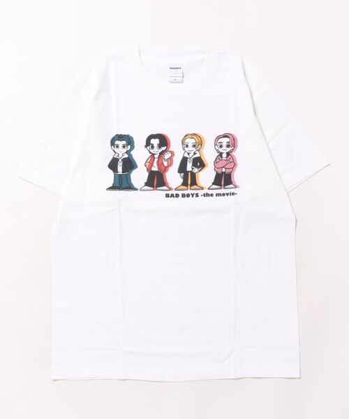 minius tシャツ 「BADBOYS」イラストTシャツ/極楽蝶4人組 描き下ろし