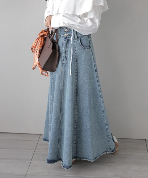 ロング スカート Aラインデニムスカート : ZOZOTOWN Yahoo!店 - 通販