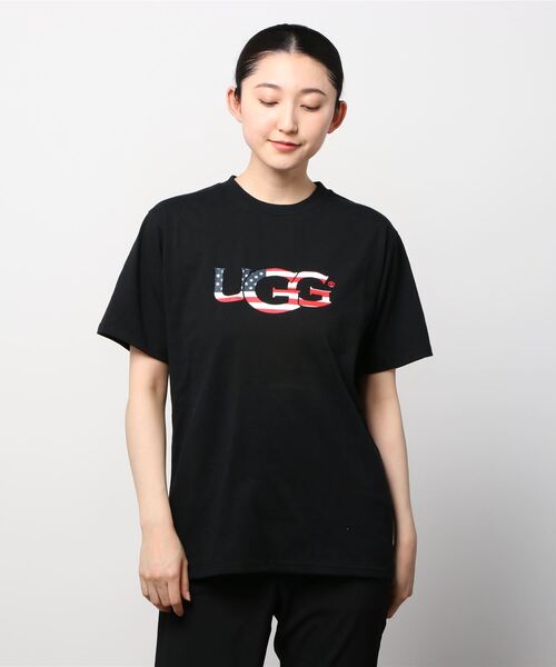 「UGG」 半袖Tシャツ L ネイビー レディース_画像5