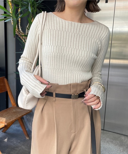 「CAPRICIEUX LE'MAGE」 長袖ニット FREE ベージュ レディース_画像2