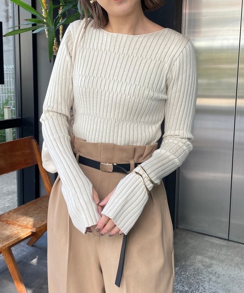 「CAPRICIEUX LE'MAGE」 長袖ニット FREE ベージュ レディース_画像4