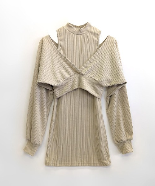 「Riff」 ノースリーブワンピース FREE ベージュ レディース_画像8