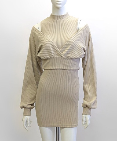 「Riff」 ノースリーブワンピース FREE ベージュ レディース_画像9