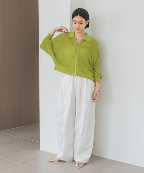 「A part by」 半袖ニット FREE ネイビー レディース_画像3