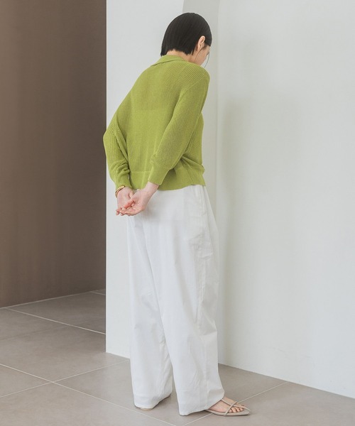 「A part by」 半袖ニット FREE ネイビー レディース_画像5