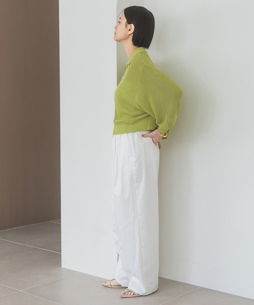 「A part by」 半袖ニット FREE ネイビー レディース_画像6