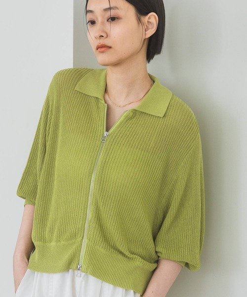 「A part by」 半袖ニット FREE ネイビー レディース_画像7