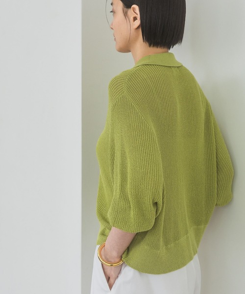 「A part by」 半袖ニット FREE ネイビー レディース_画像8