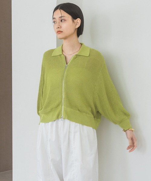 「A part by」 半袖ニット FREE ネイビー レディース_画像9