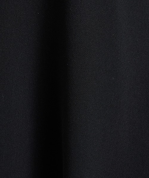 ワンピース 「喪服・礼服」ウォッシャブル カフススリーブAラインフレアブラックフォーマルワンピースの画像