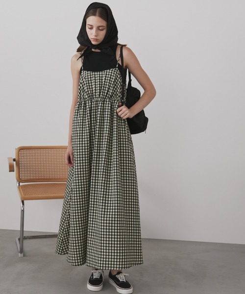 「Auntie Rosa Holiday」 キャミソールワンピース FREE ブラック レディース_画像5