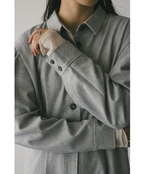 オールインワン メランジショルダータックロンパース レディース