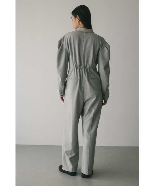 オールインワン メランジショルダータックロンパース レディース