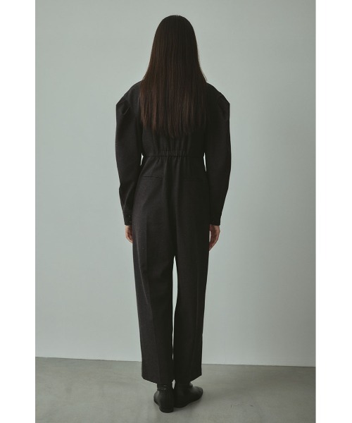 オールインワン メランジショルダータックロンパース レディース