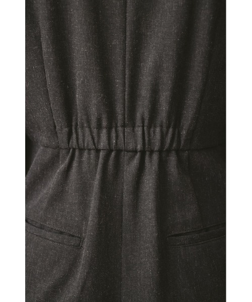 オールインワン メランジショルダータックロンパース レディース