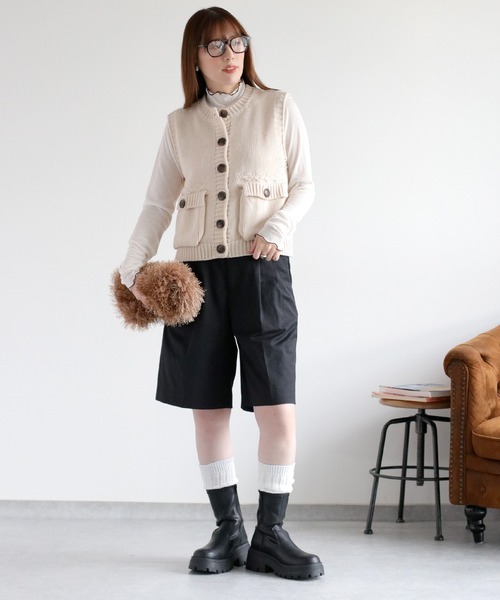 cepo（セポ） ニット セーター ポケツキニットベスト レディース