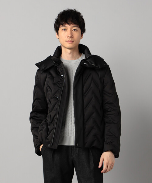 COMME CA MEN（コムサメン） ダウンジャケット ダウン 矢振柄 3D