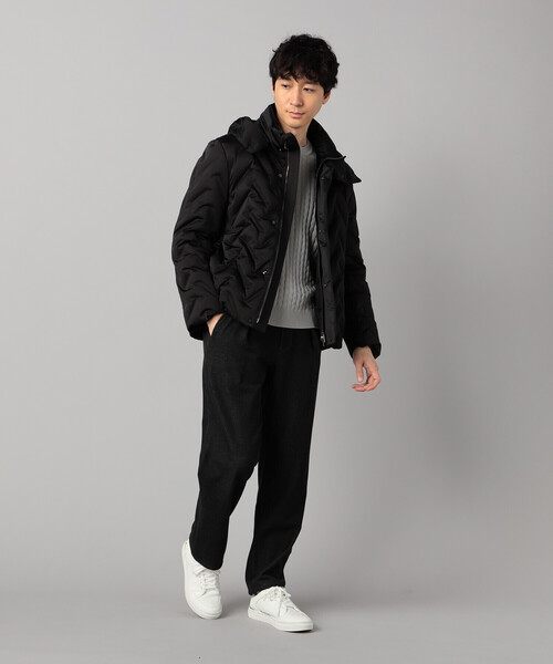 COMME CA MEN（コムサメン） ダウンジャケット ダウン 矢振柄 3D