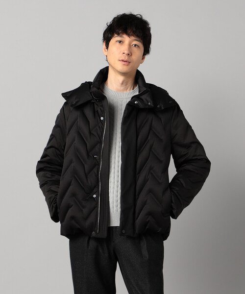 コムサメン　福袋　Lサイズcomme ca men シームレスダウン ブルゾン COMME CA MEN（コムサメン） ダウンジャケット ダウン 矢振柄 3D