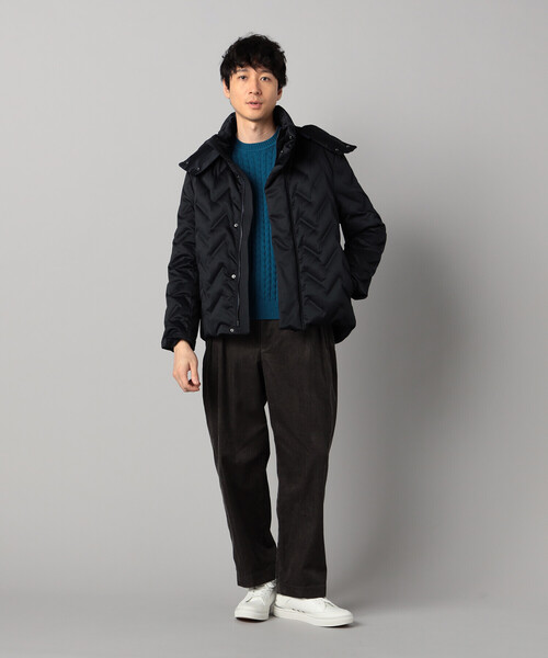 COMME CA MEN（コムサメン） ダウンジャケット ダウン 矢振柄 3D