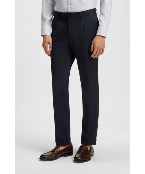 美品■HUGO BOSS スリムフィット パンツ　ブラック ストレッチ素材 BOSS（HUGO BOSS） パンツ スリムフィットパンツ コンフォート