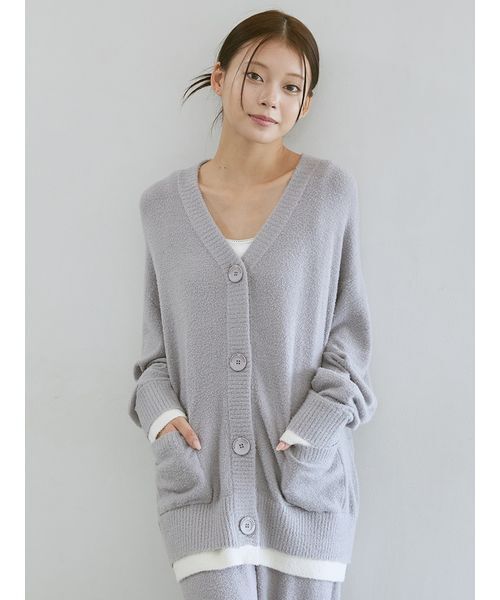GELATO PIQUE B グレー カーディガン セット　ワンピース gelato pique（ジェラートピケ） パジャマ ルームウェア レイヤード