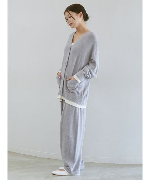 ジェラピケ　ルームウェア　ホットスムーズィー　　セットアップ　上下 F グレー gelato pique（ジェラートピケ） パジャマ ルームウェア レイヤード