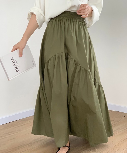 フレアスカート　ロングスカート　M チェックロングフレアスカート | フィフス(fifth) | マルイウェブチャネル